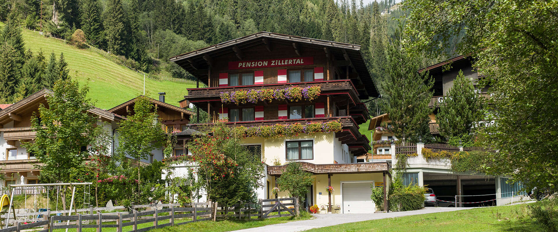 Pension Zillertal im Sommer