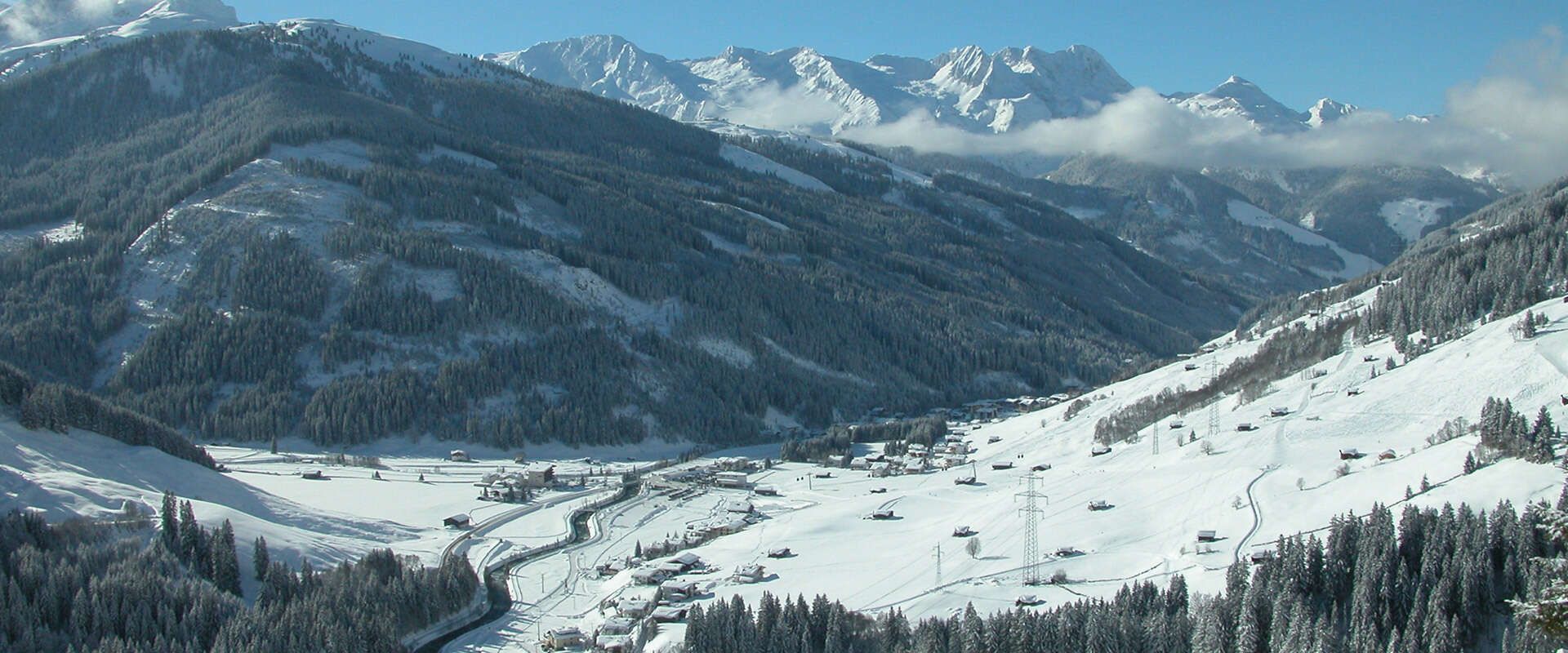Ortsansicht von Gerlos im Zillertal im Winter